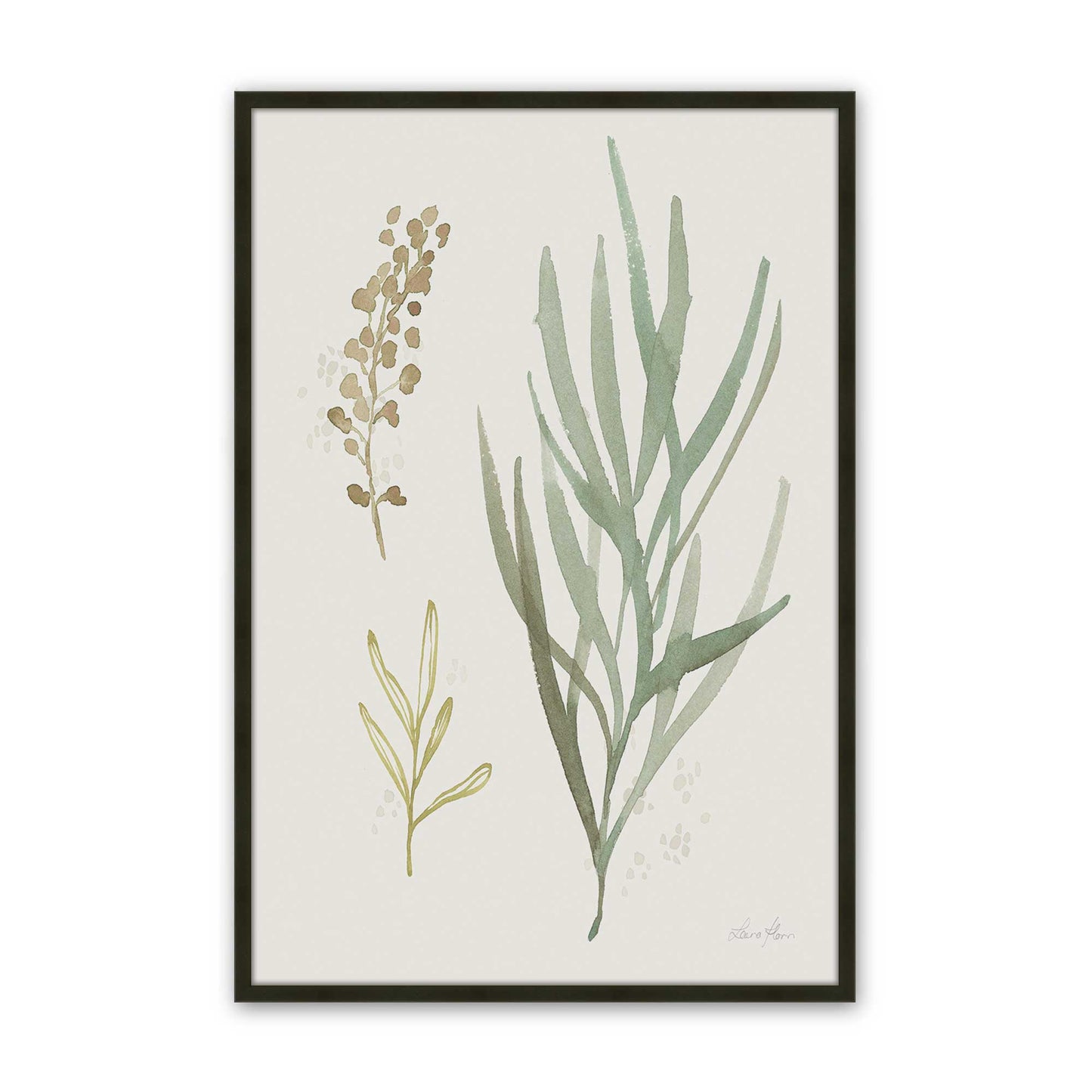 Earthy Greens in Bloom Set of 4 Art Prints