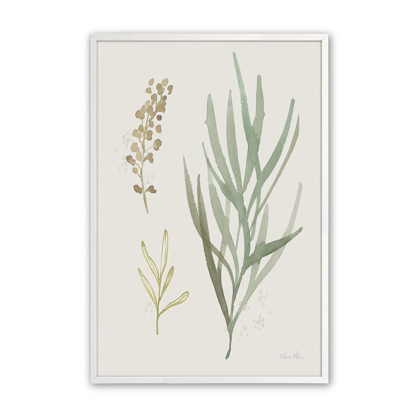Earthy Greens in Bloom Set of 4 Art Prints