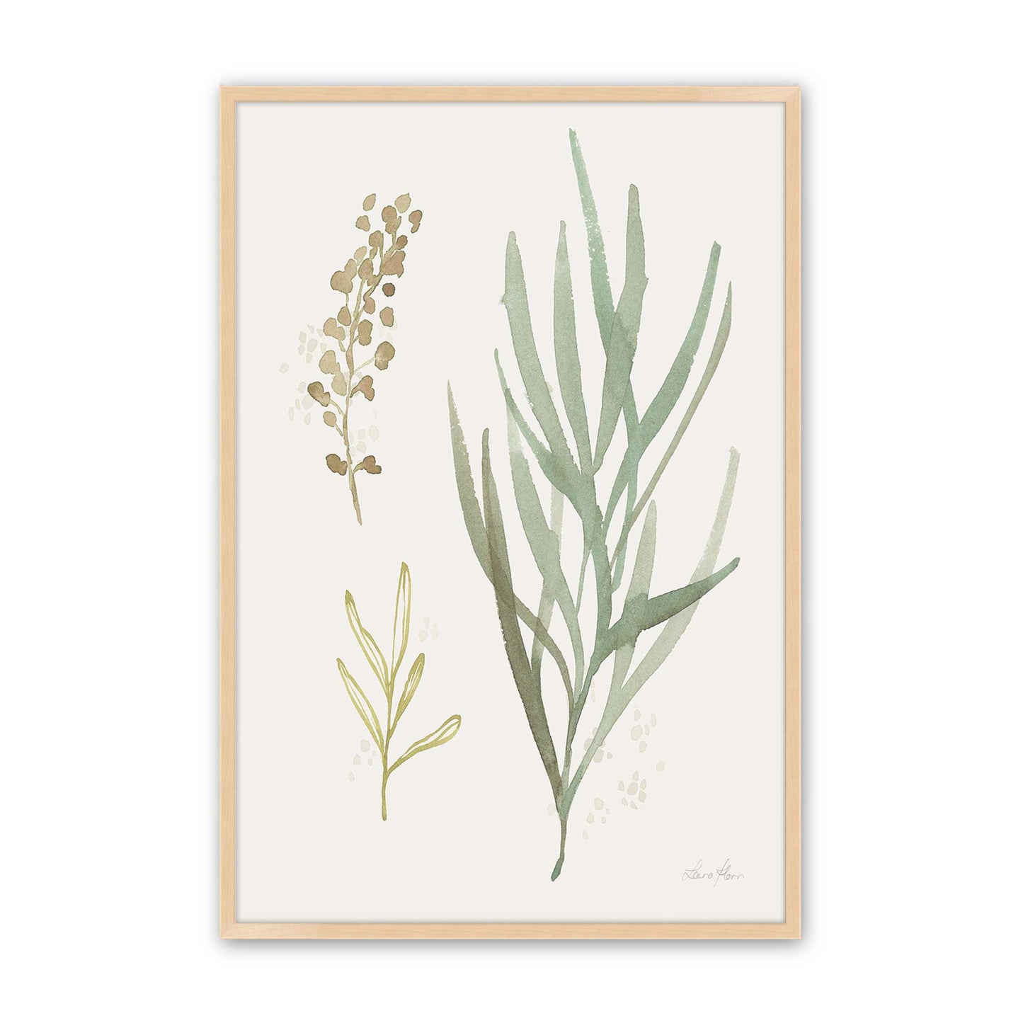 Earthy Greens in Bloom Set of 4 Art Prints