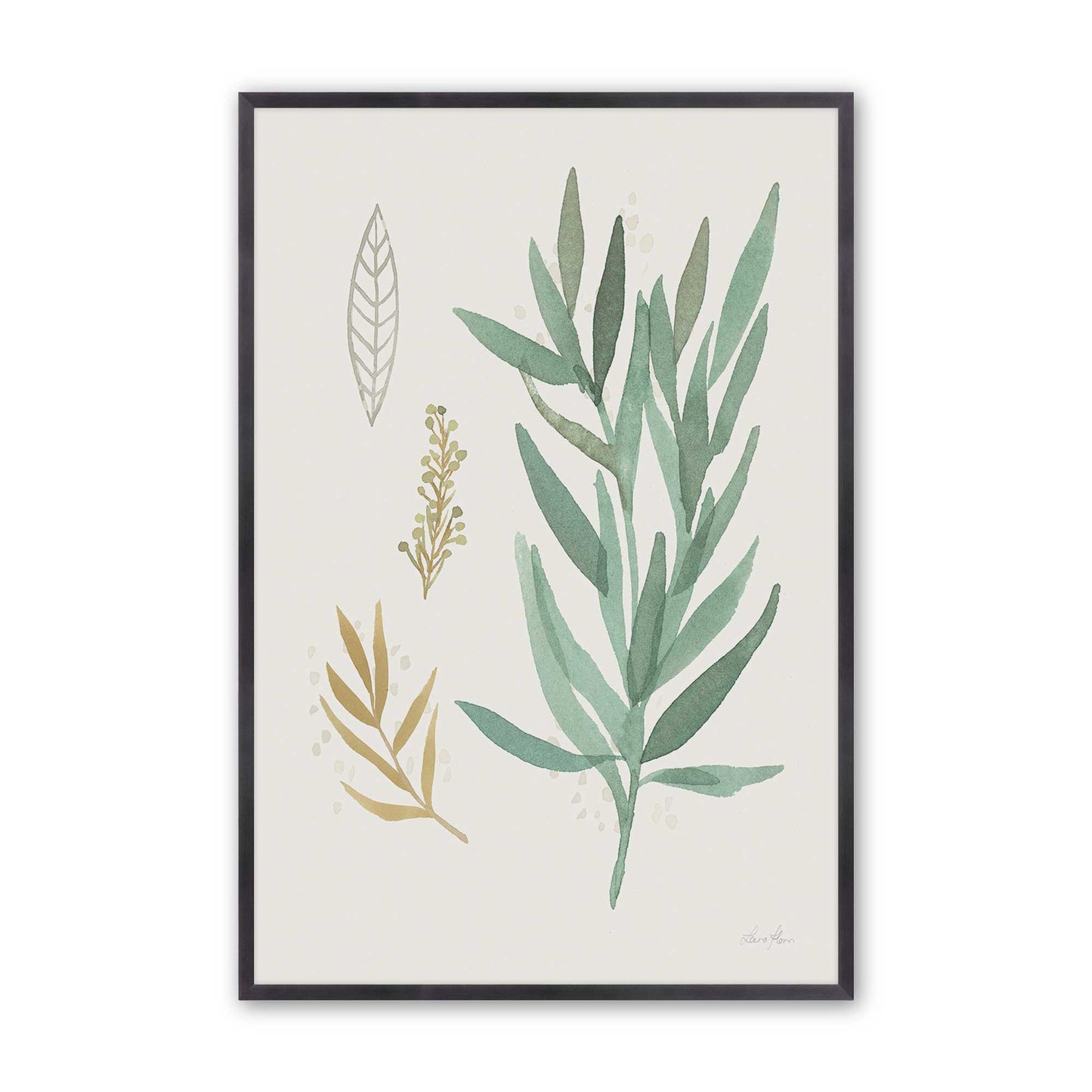 Earthy Greens in Bloom Set of 4 Art Prints