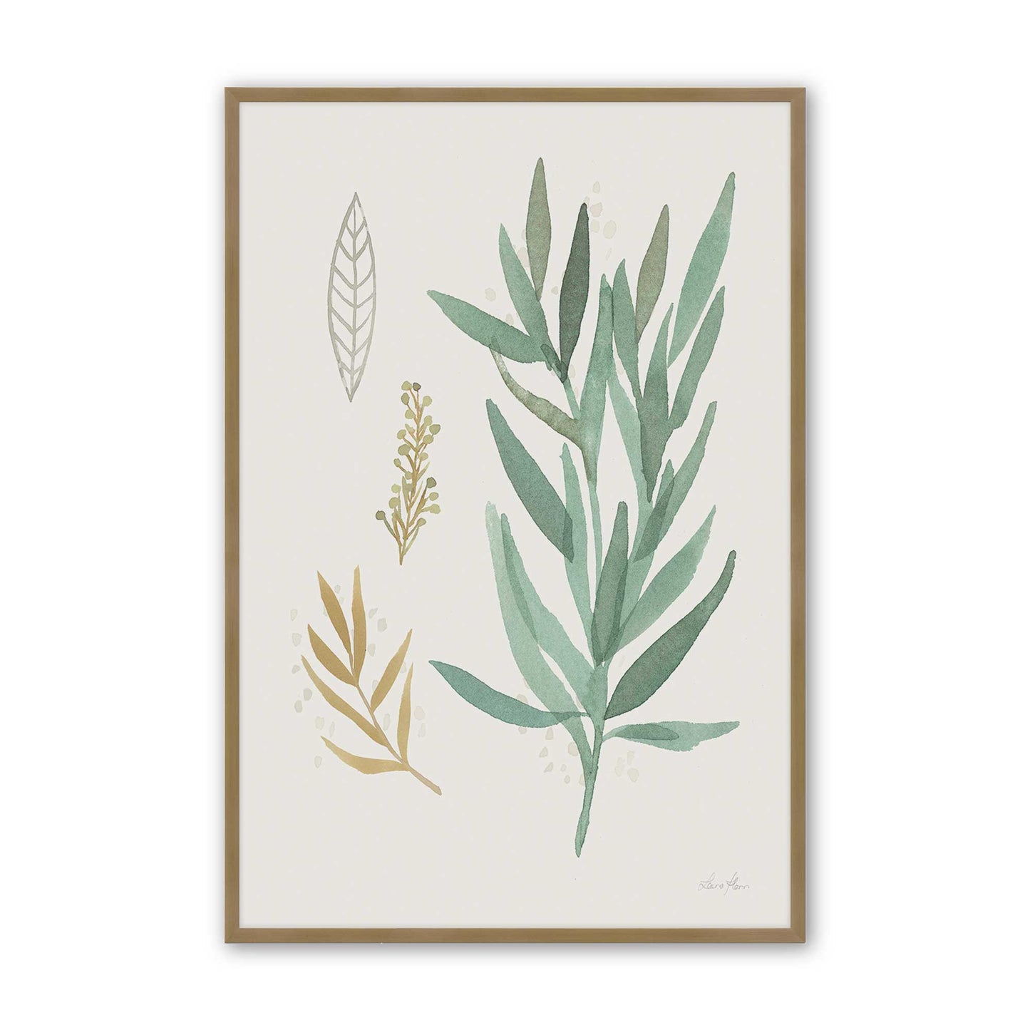 Earthy Greens in Bloom Set of 4 Art Prints