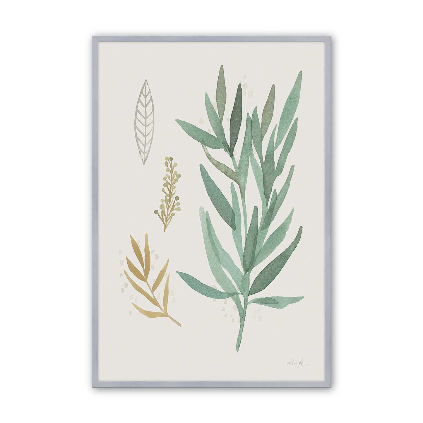 Earthy Greens in Bloom Set of 4 Art Prints