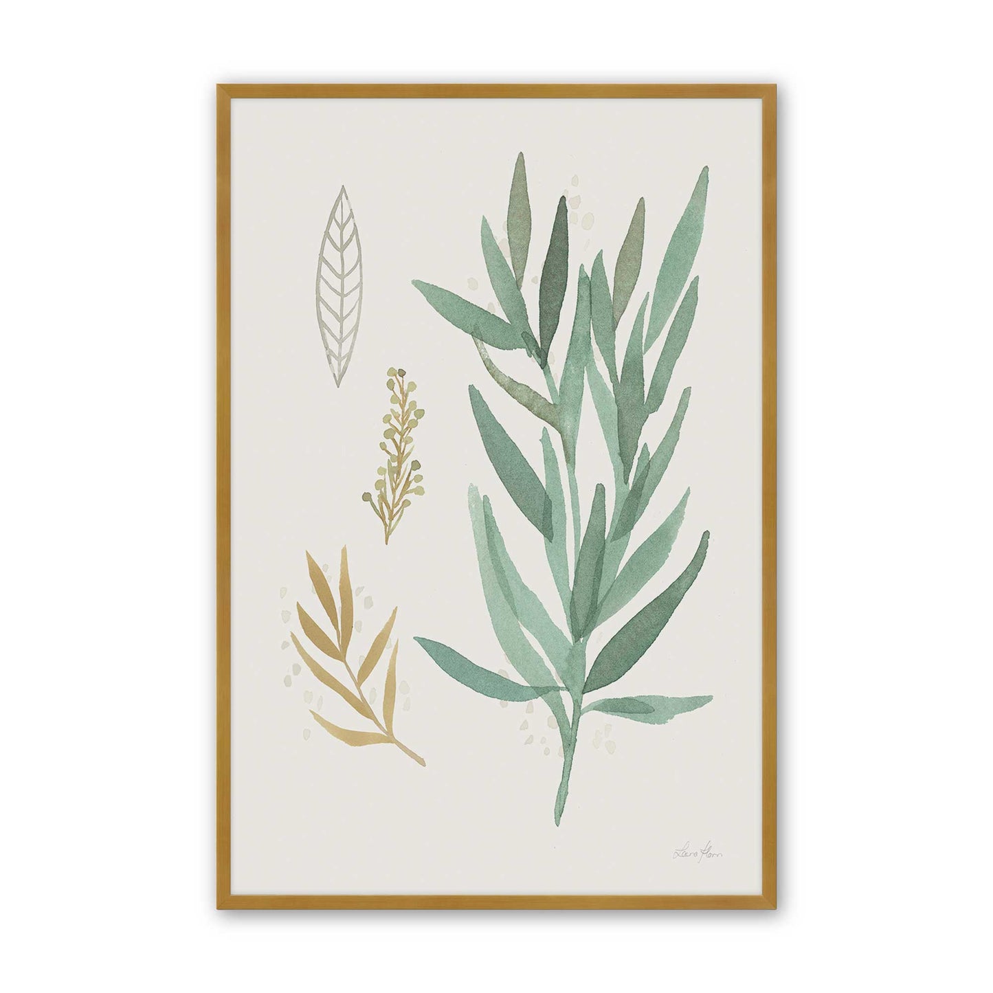 Earthy Greens in Bloom Set of 4 Art Prints