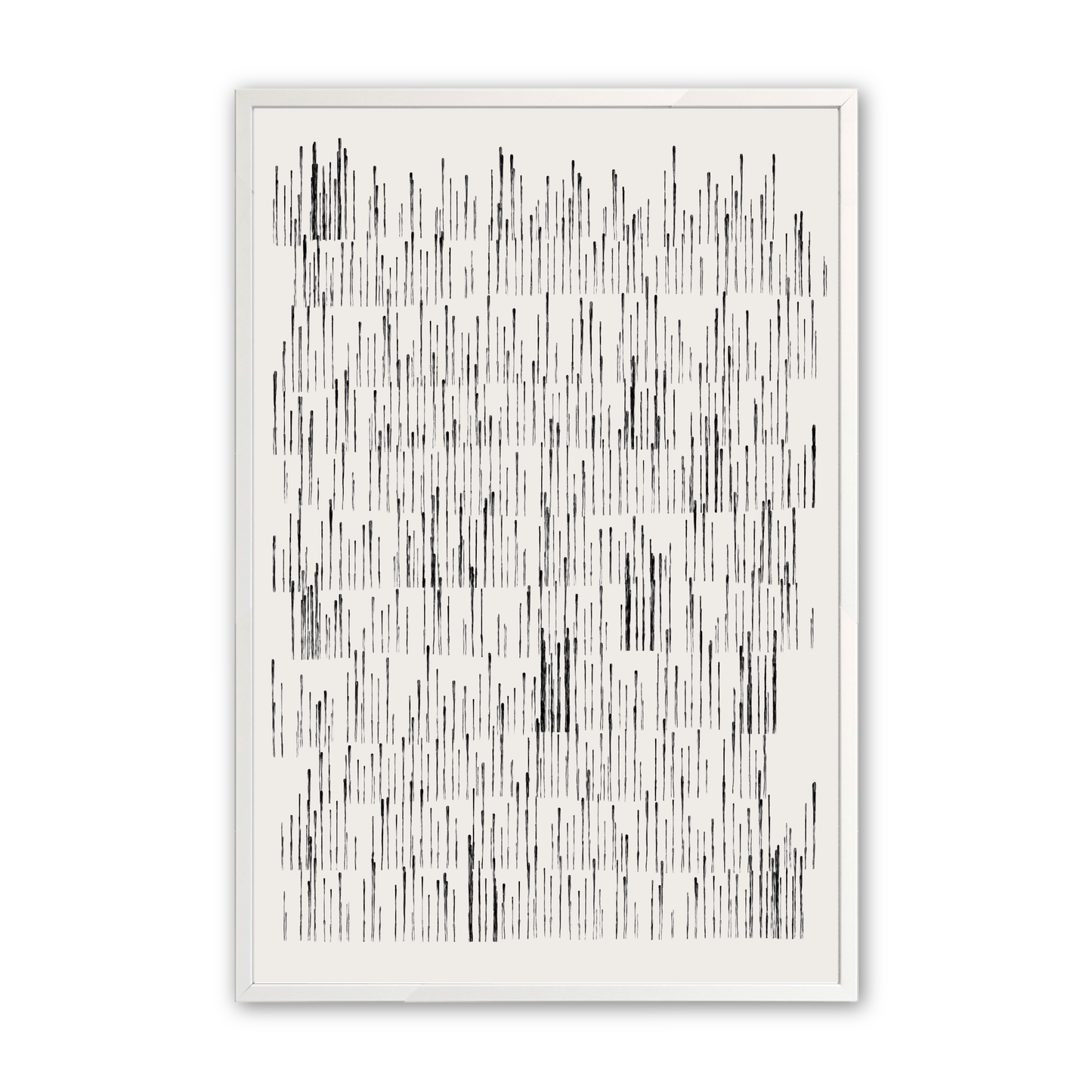 Black and White Vertical Lines Art Print