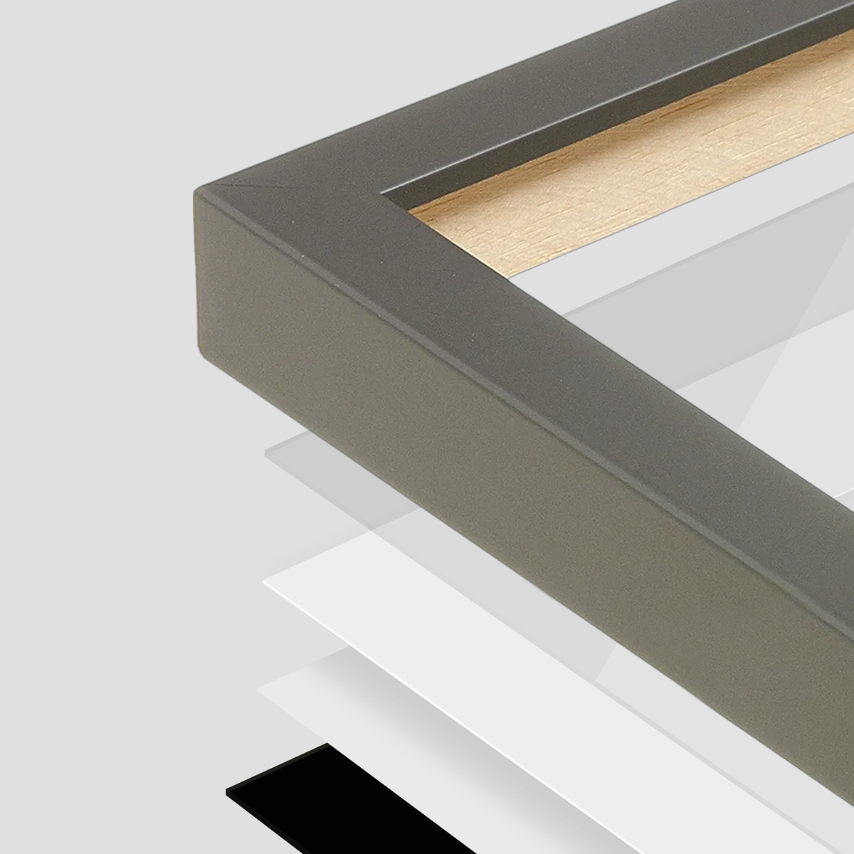 corner of the Gray Manhattan Wall Frame