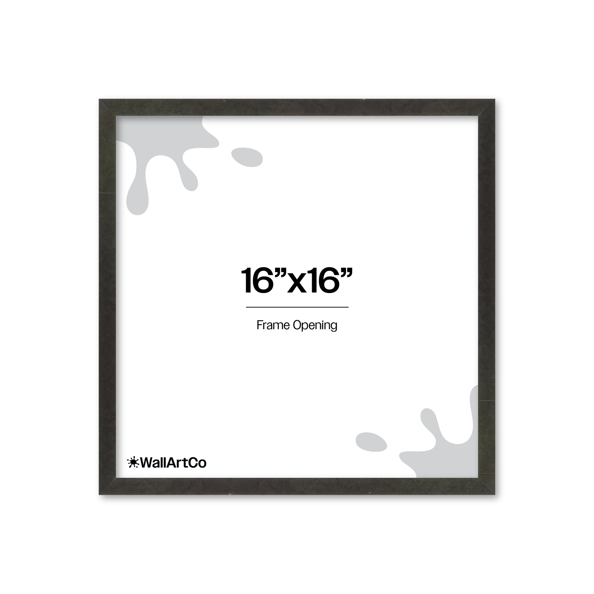 16" x 16" Charcoal Vienna Wall Frame