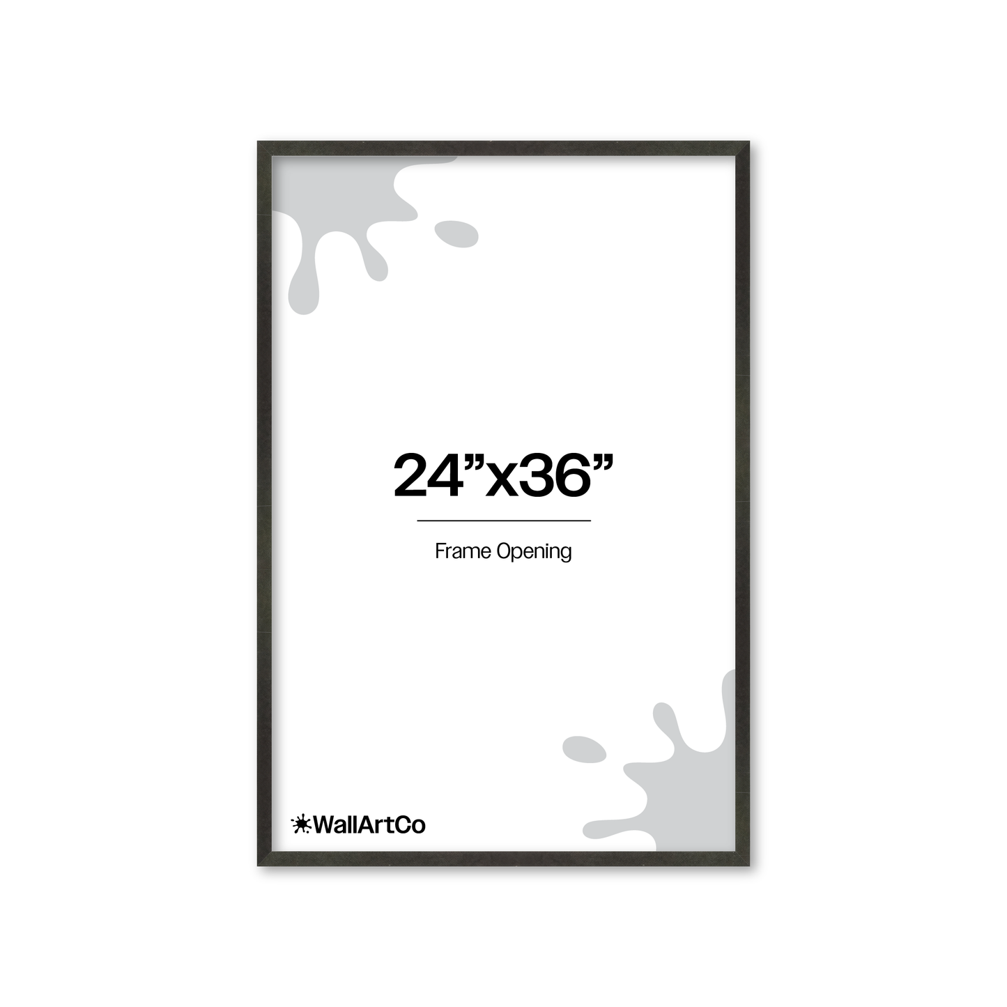 24" x 36" Charcoal Vienna Wall Frame