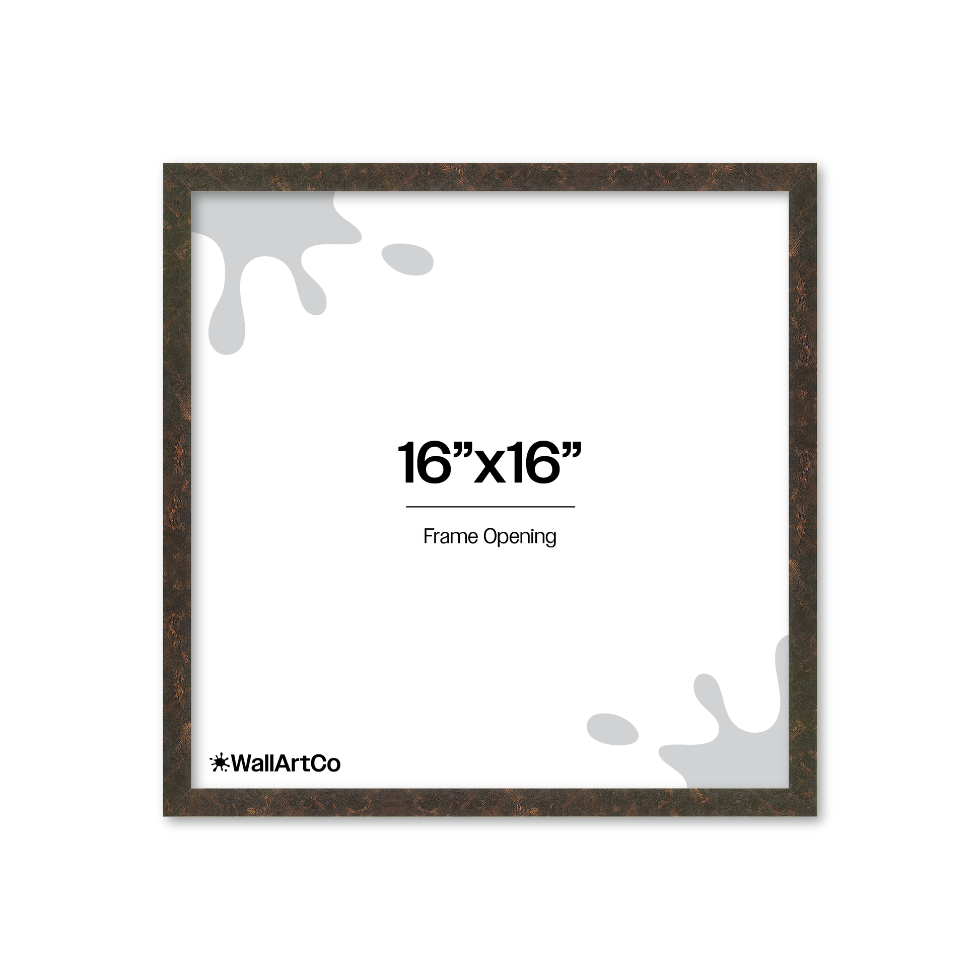 16" x 16" Rich Brown Vienna Wall Frame