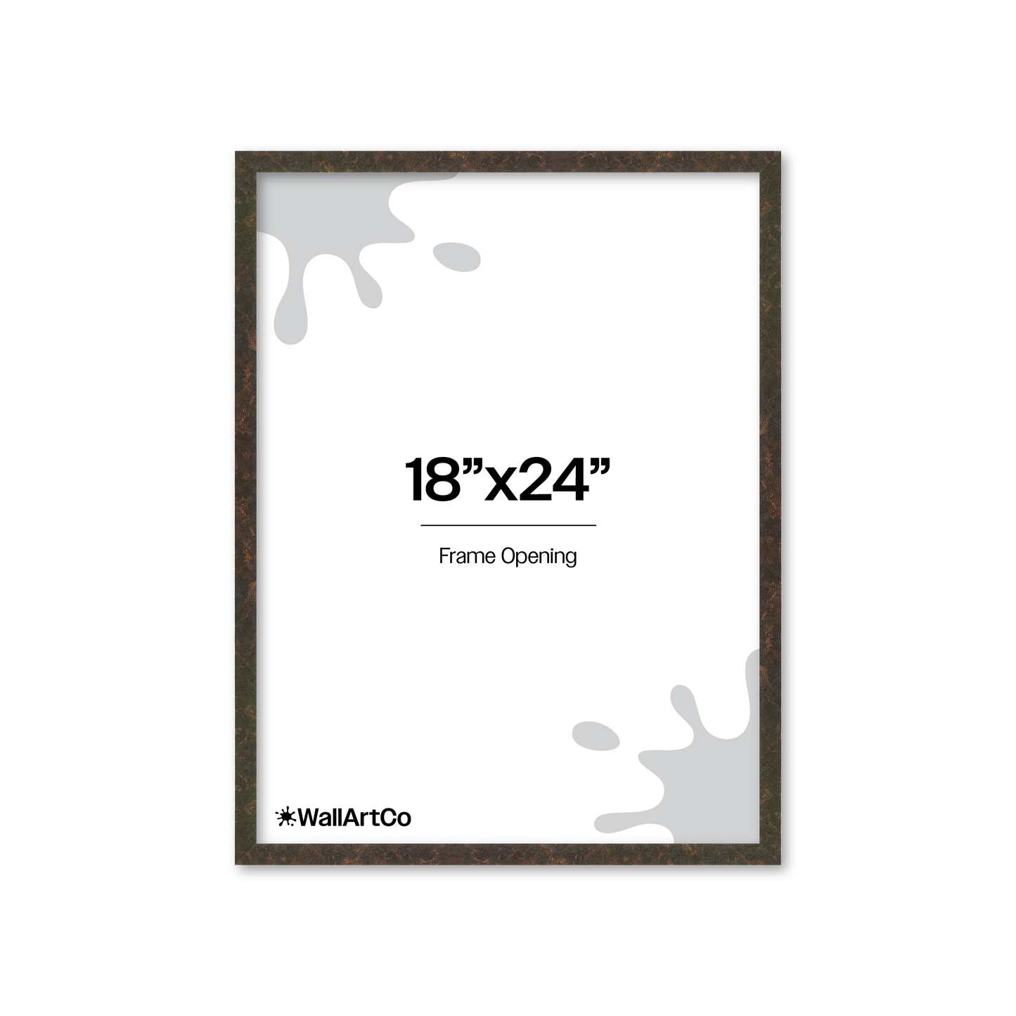18" x 24" Rich Brown Vienna Wall Frame