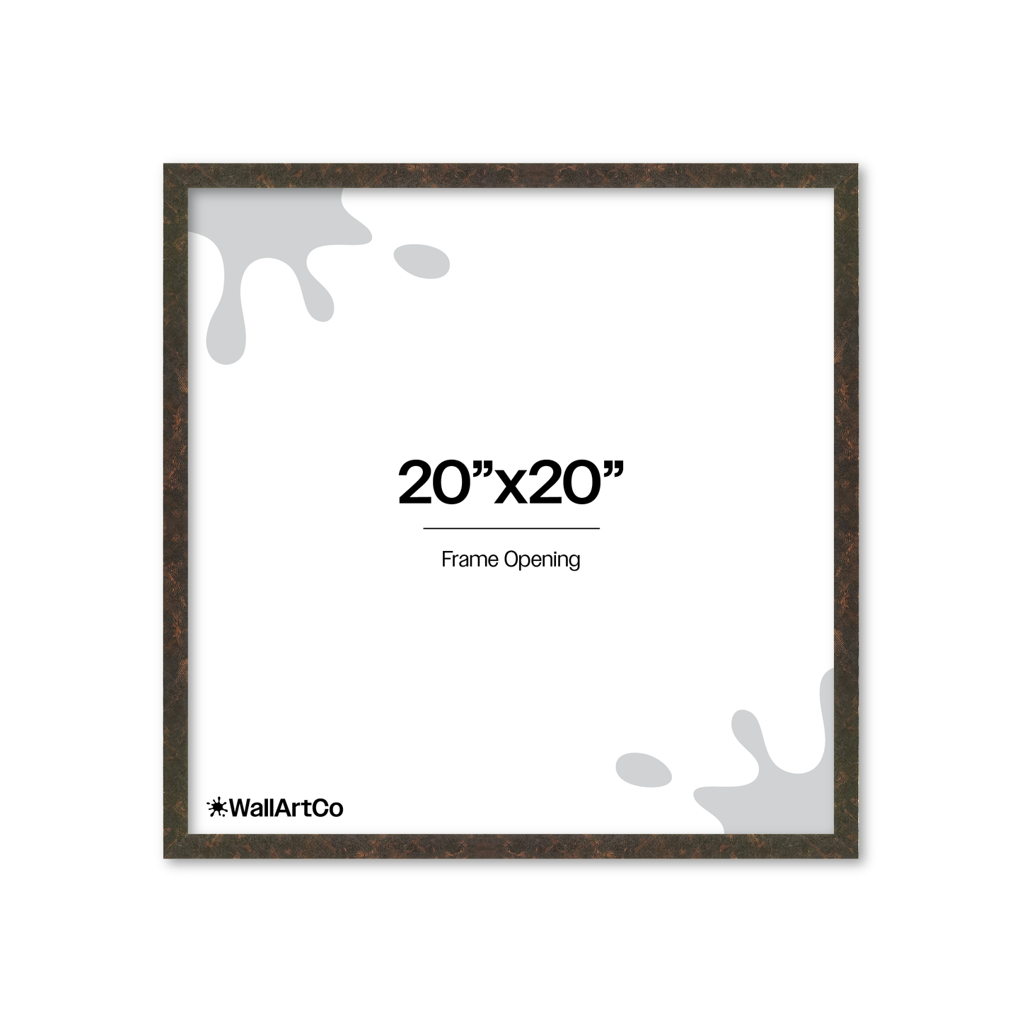 20" x 20" Rich Brown Vienna Wall Frame