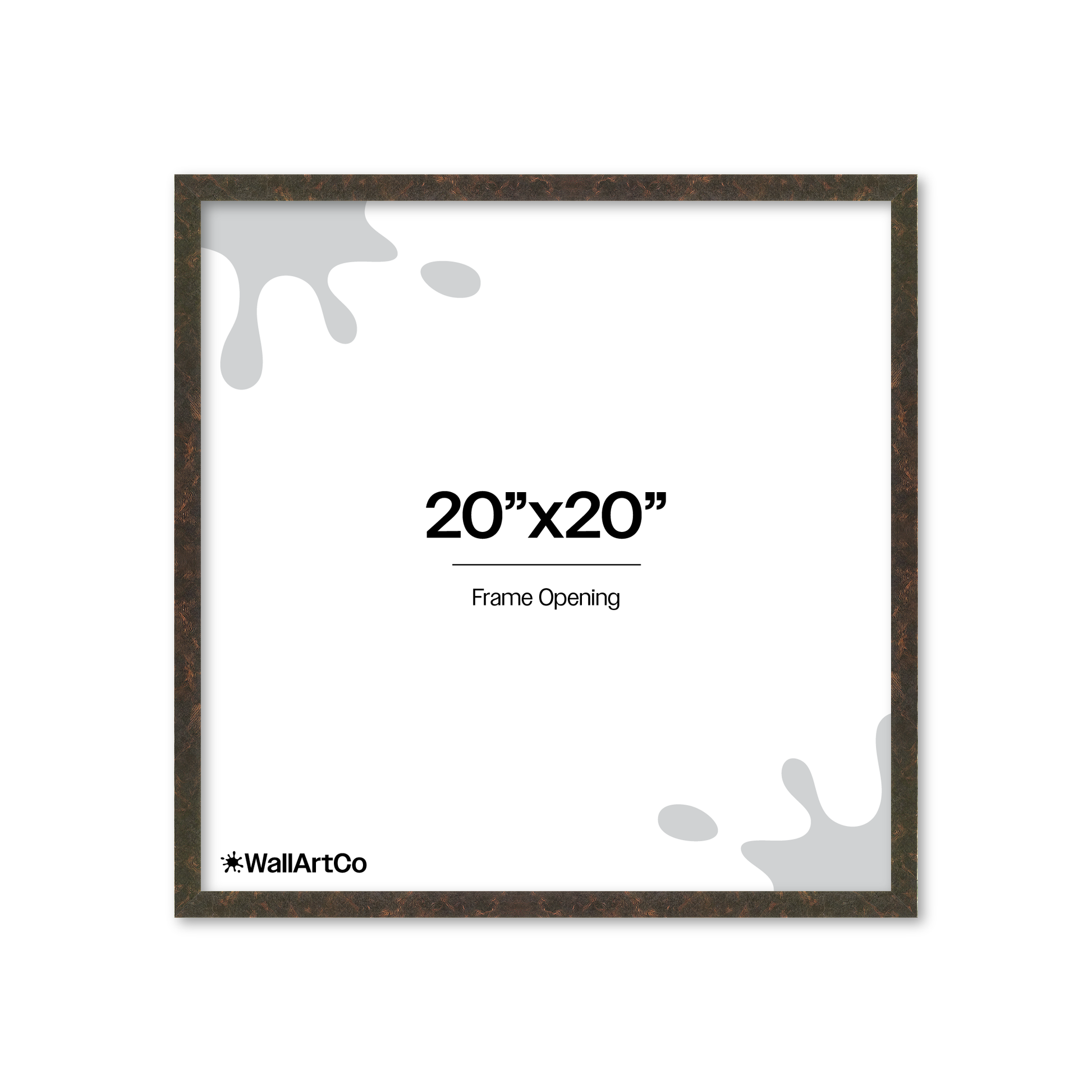20" x 20" Rich Brown Vienna Wall Frame