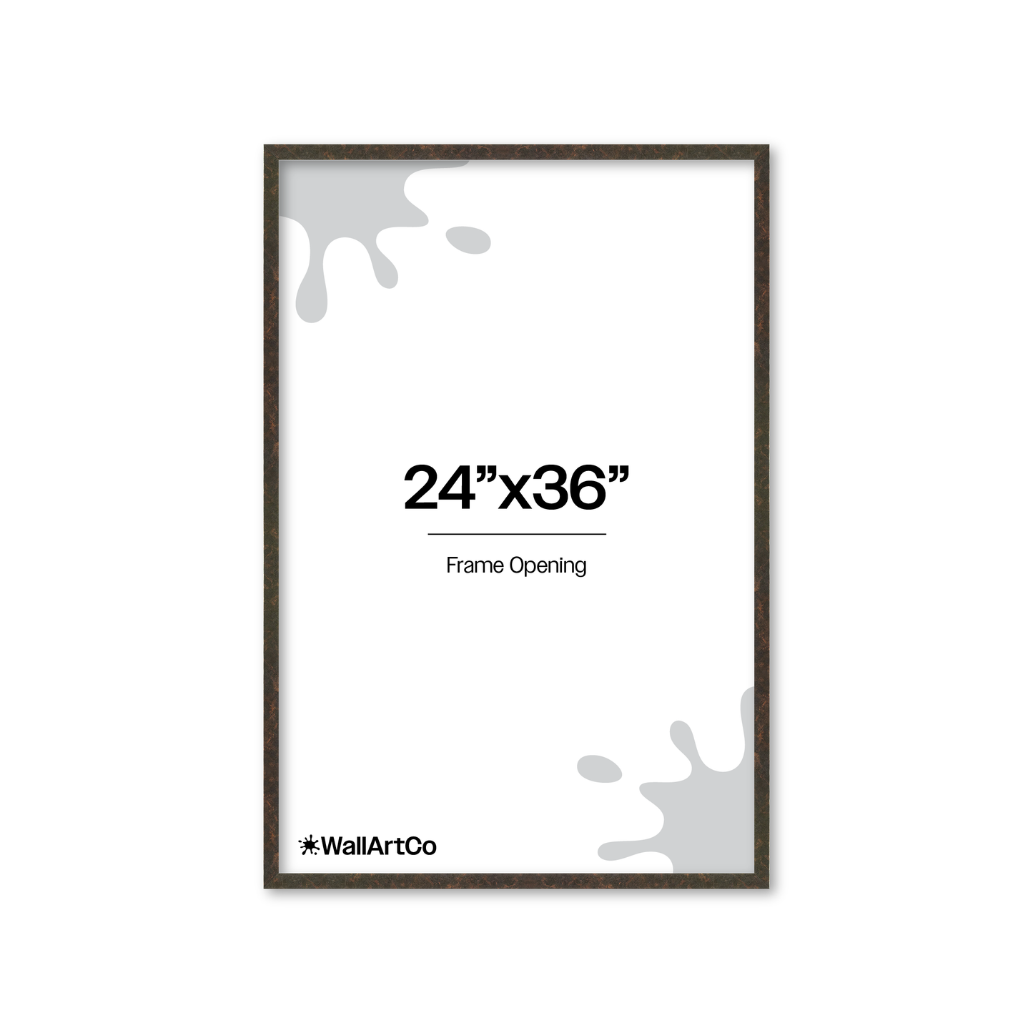 24" x 36" Rich Brown Vienna Wall Frame