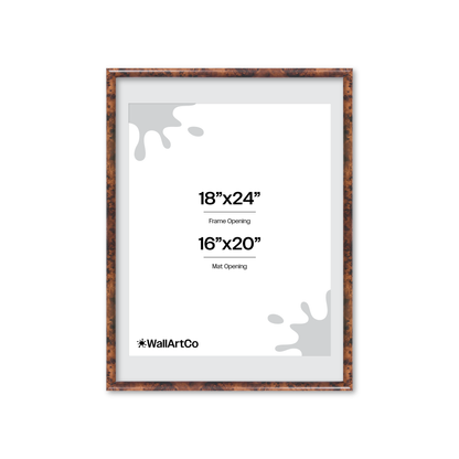 18" x 24" Amber Burlwood Milano Wall Frame