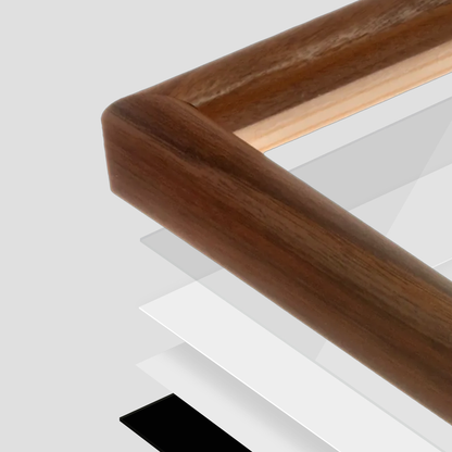 corner of the Dark Walnut Hudson Narrows Wall Frame