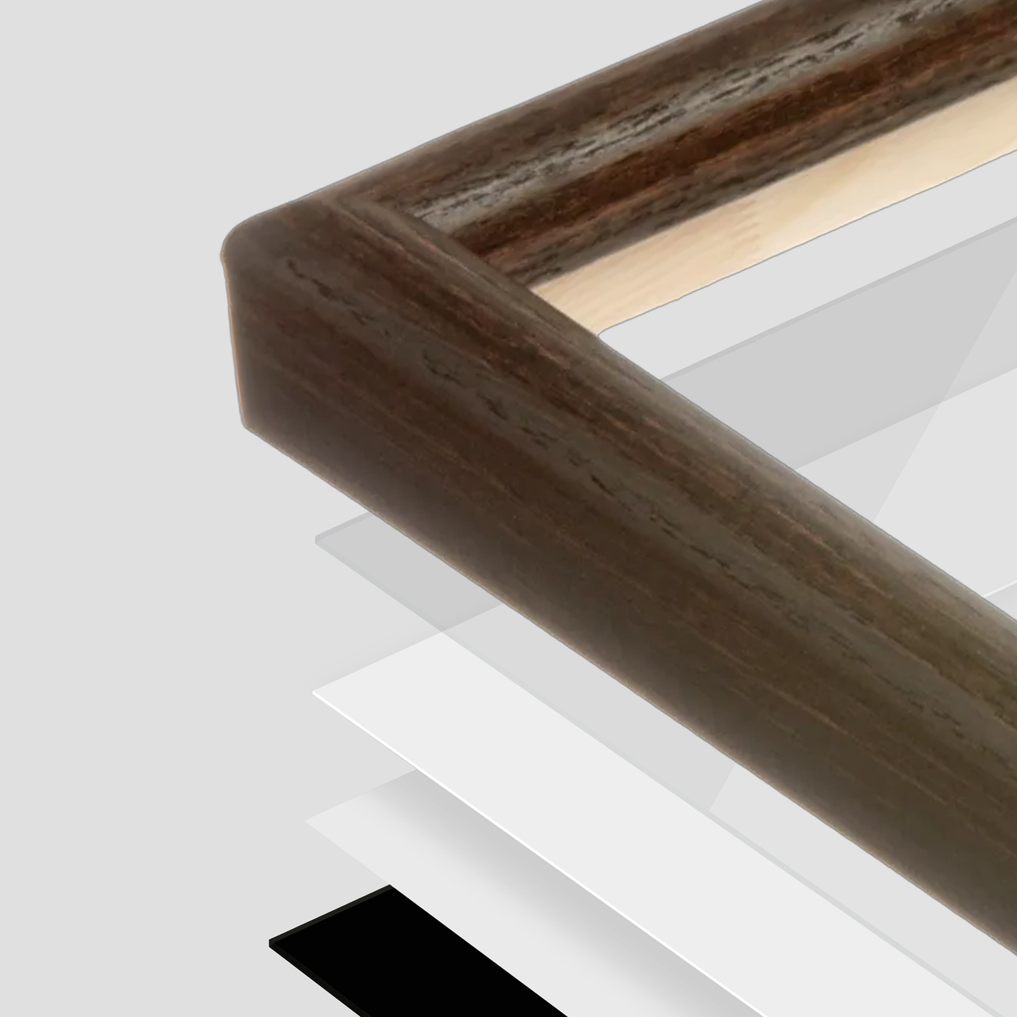 corner of the Dark Oak Hudson Narrows Wall Frame
