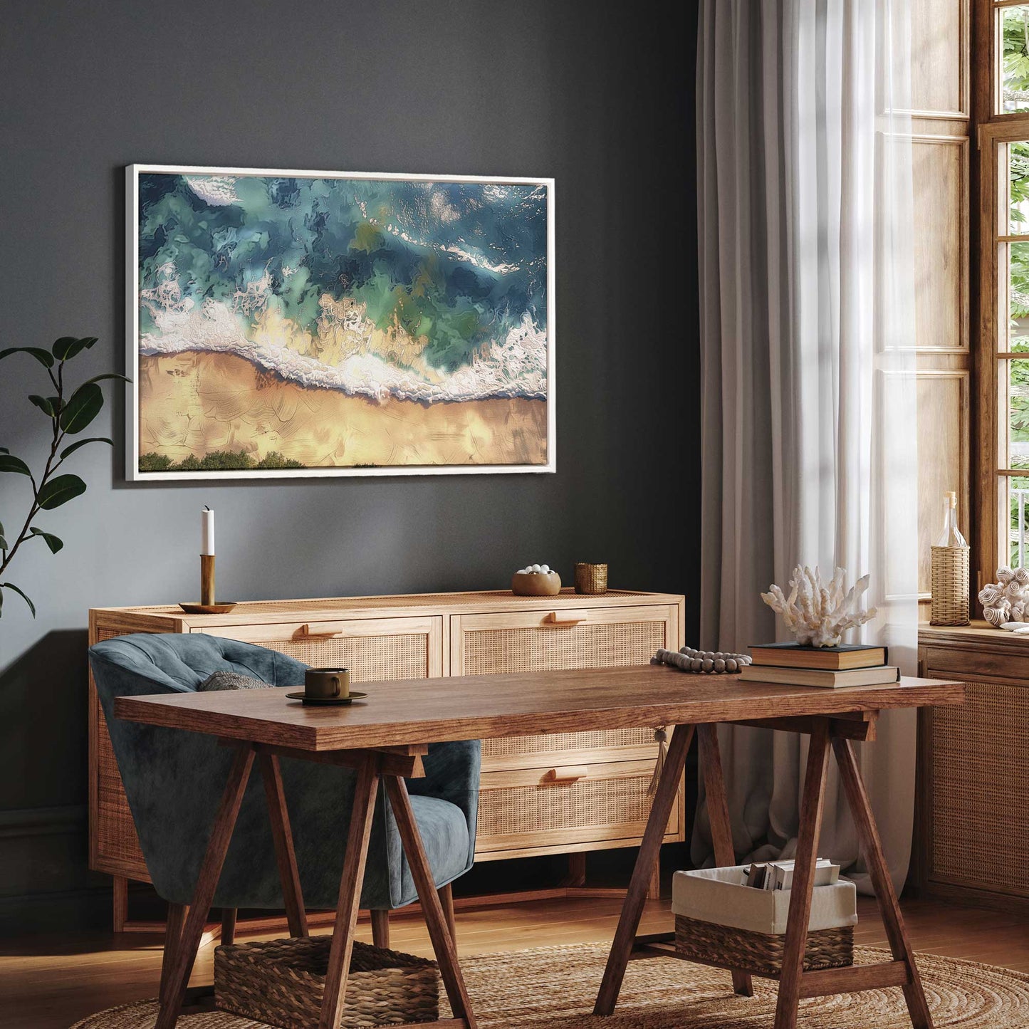 Waves and Sand Canvas Print