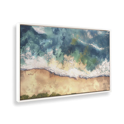 [Color:Opaque White], Picture of art in a White frame at an angle