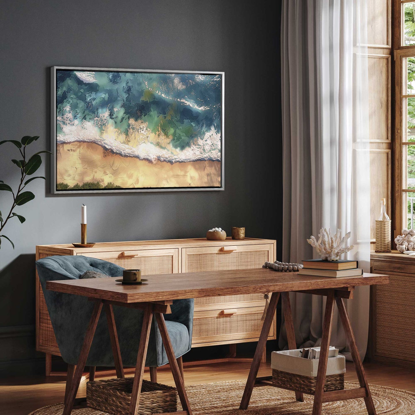 Waves and Sand Canvas Print