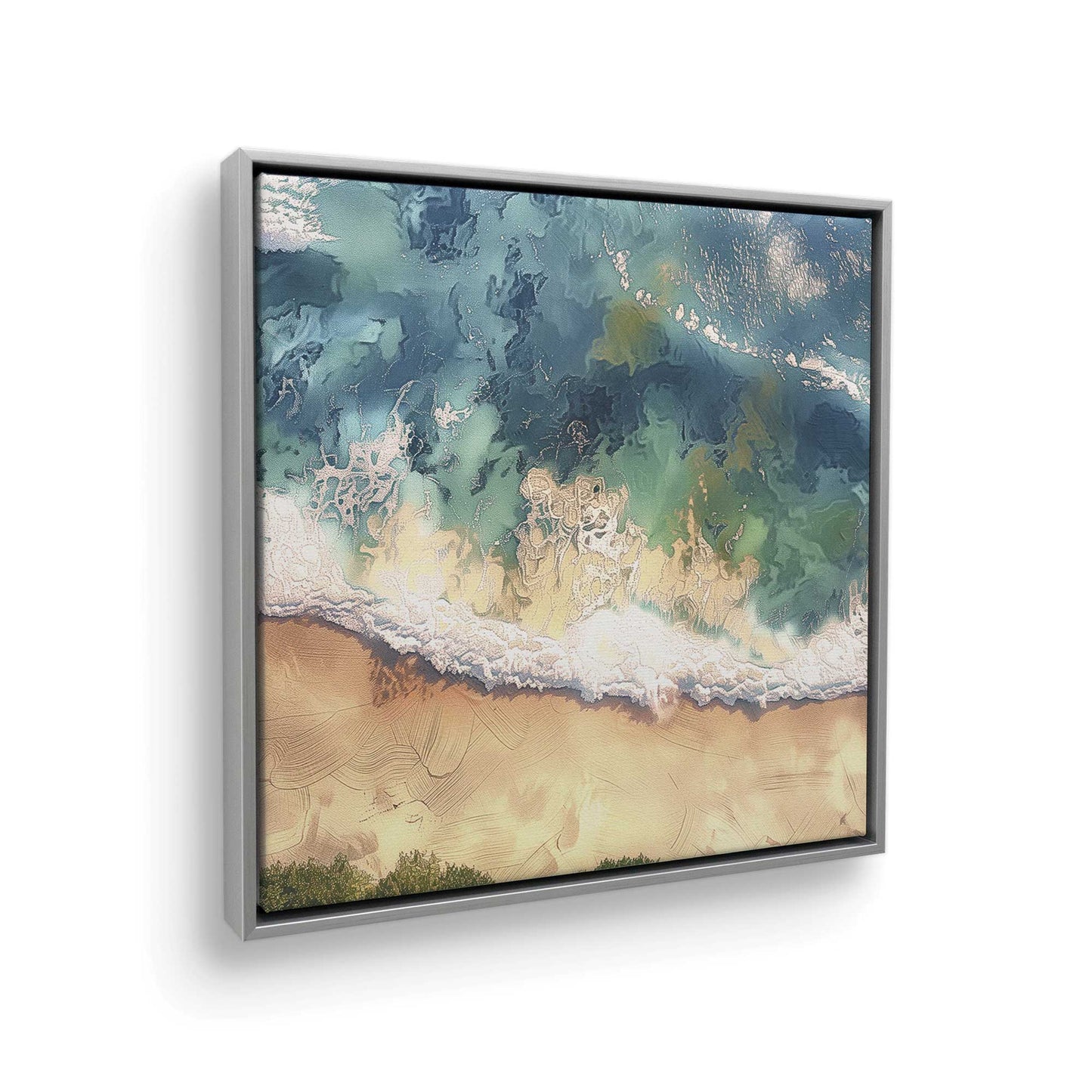 [Color:Polished Chrome], Picture of art in a Polished Chrome frame at an angle