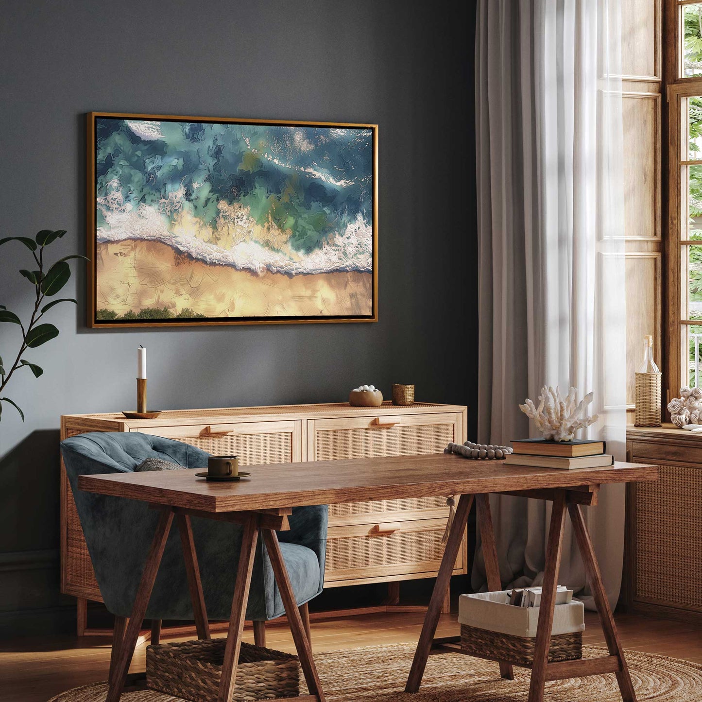 Waves and Sand Canvas Print