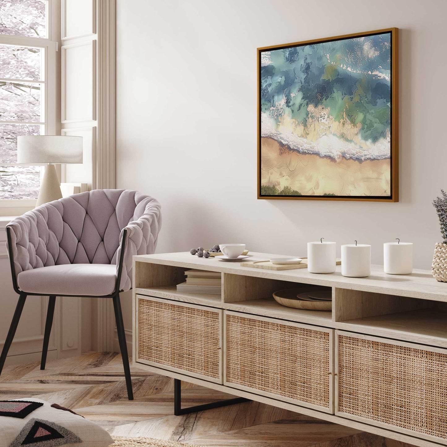 Waves and Sand Canvas Print