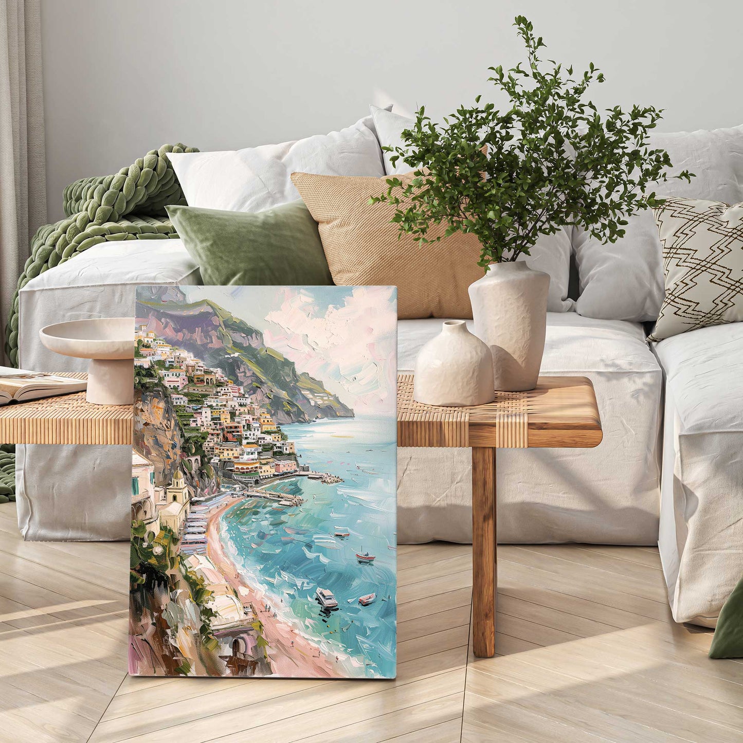 Dreamy Amalfi Coastline Canvas Print