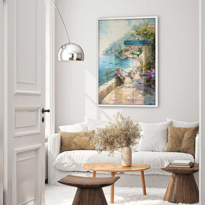 Quiet Walk in Positano Art Print