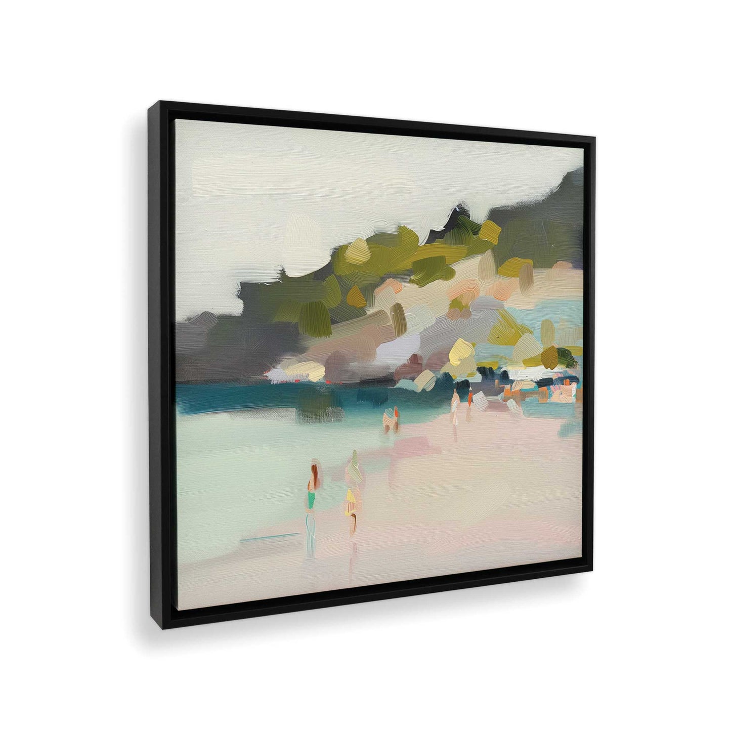 [Color:Satin Black], Picture of art in a Satin Black frame at an angle