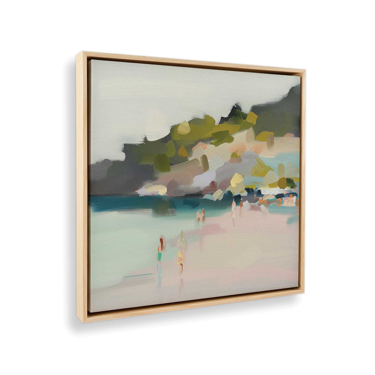 [Color:American Maple], Picture of art in a American Maple frame at an angle