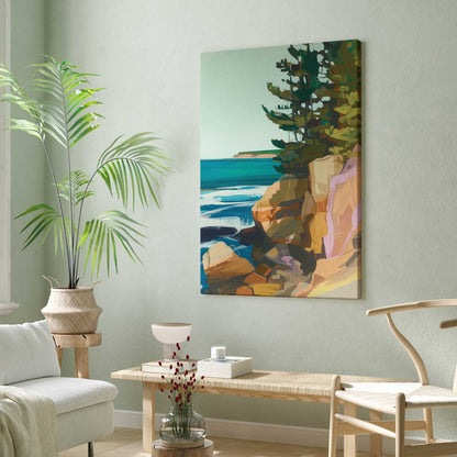 Rocky Shoreline View II Canvas Print