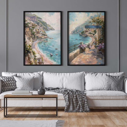 Colors of the Italian Coast Art Print, Set of 2