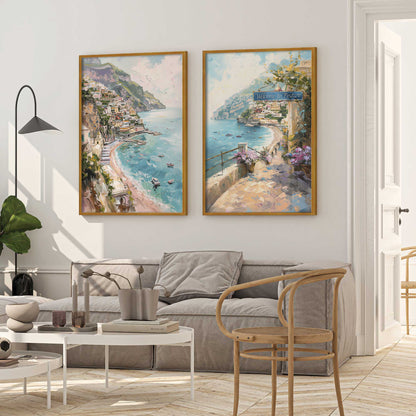 Colors of the Italian Coast Art Print, Set of 2