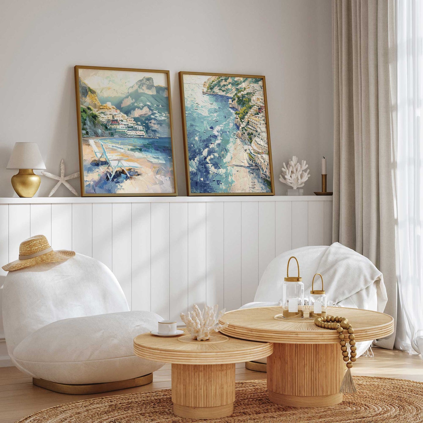 Summer in Positano Art Print, Set of 2