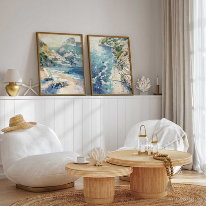 Summer in Positano Art Print, Set of 2