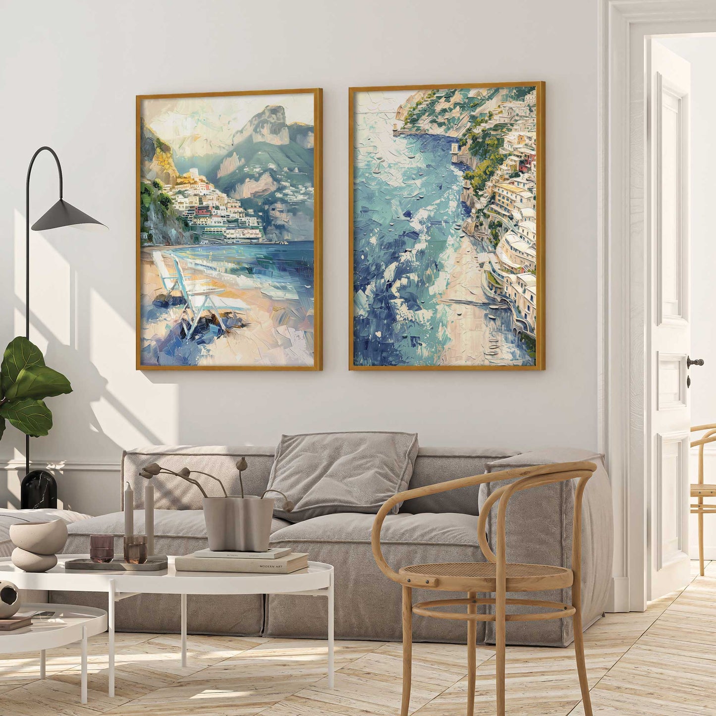 Summer in Positano Art Print, Set of 2