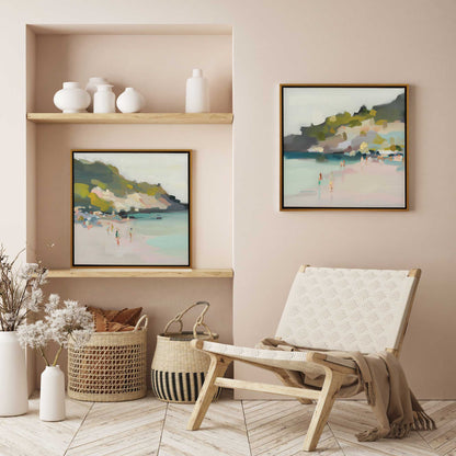 Pastel Beach Days Canvas Print, Set of 2
