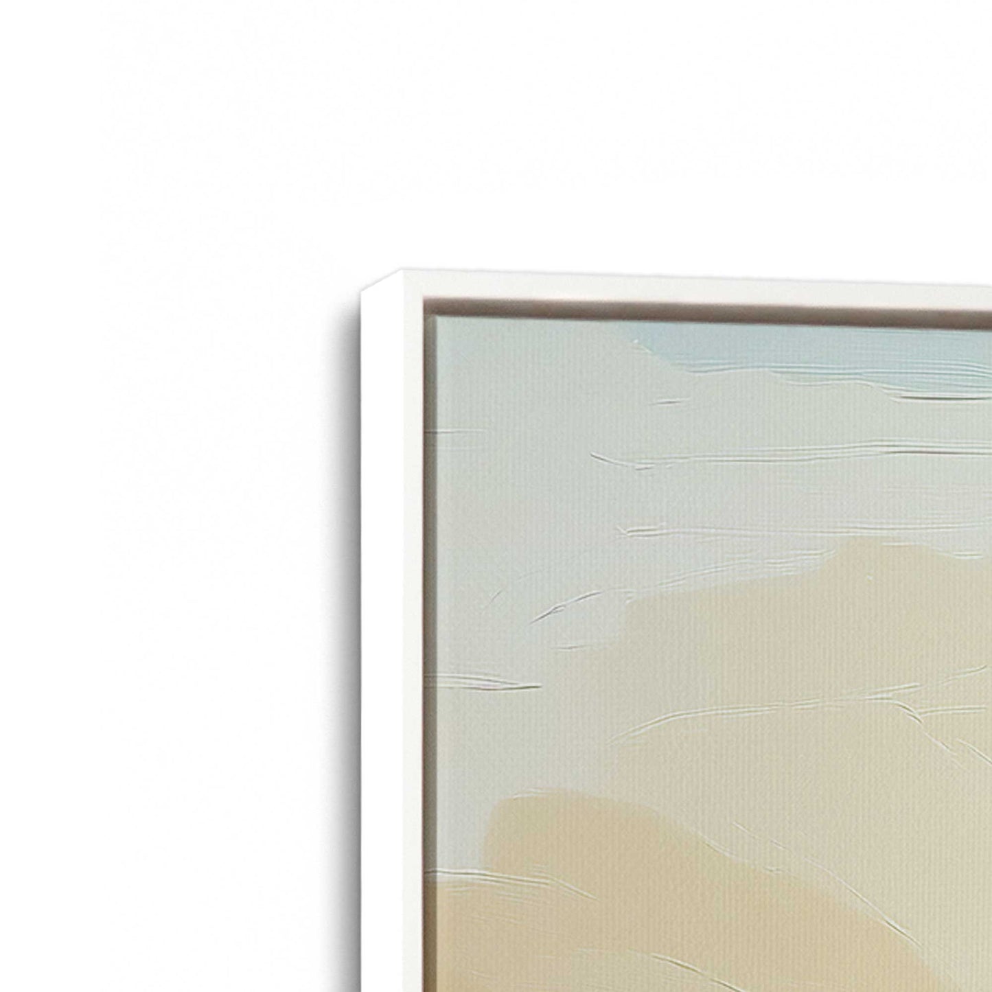 [Color:Opaque White], Picture of art in a White frame at an angle