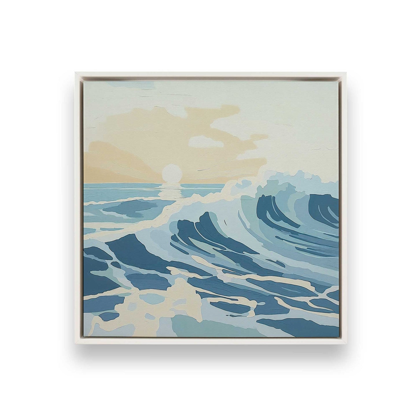 [Color:Opaque White], Picture of art in a White frame