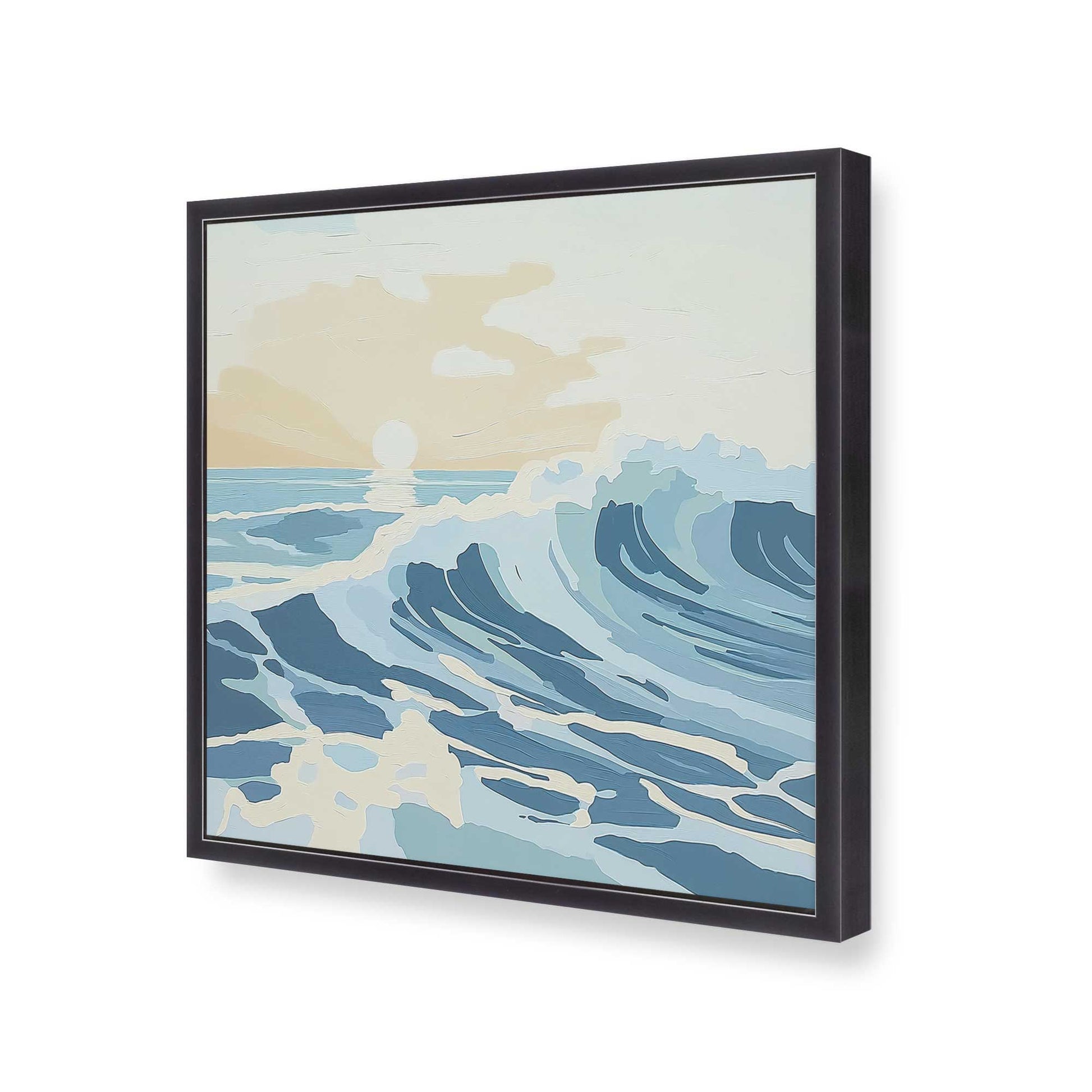 [Color:Weathered Zinc], Picture of art in a Weathered Zinc frame at an angle