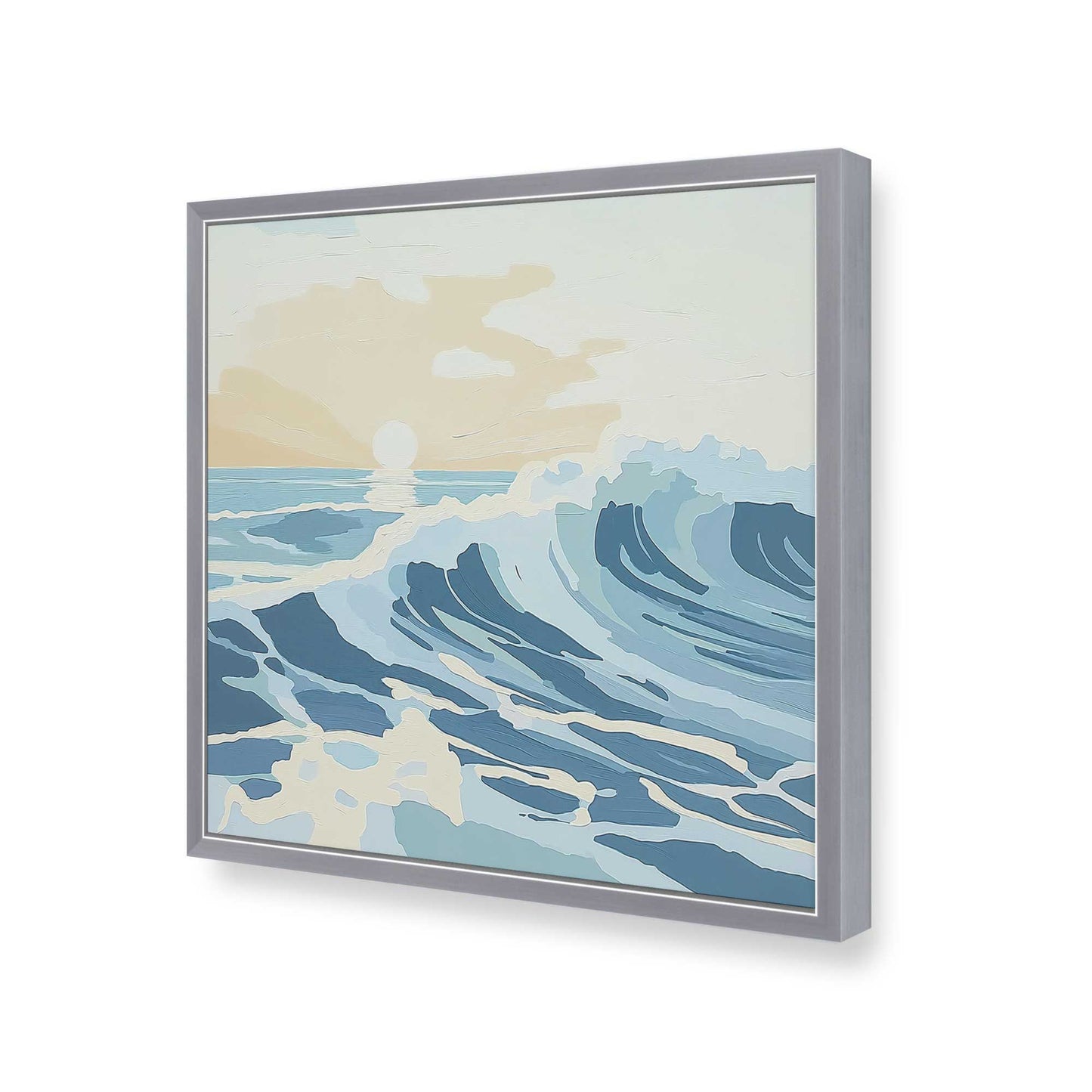 [Color:Polished Chrome], Picture of art in a Polished Chrome frame at an angle