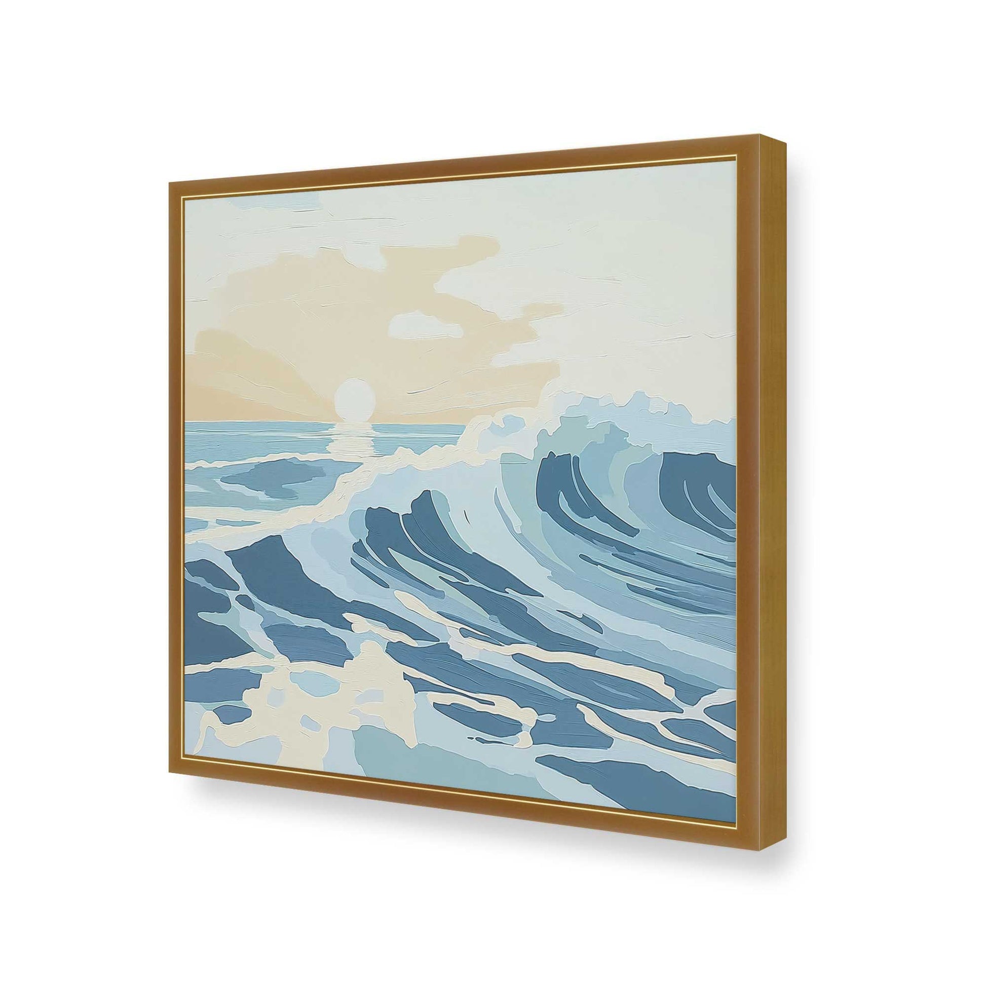 [Color:Polished Gold], Picture of art in a Polished Gold frame at an angle