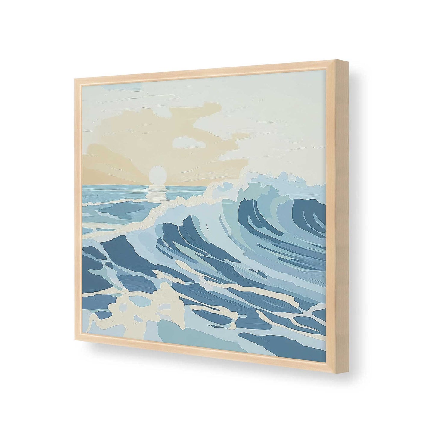 [Color:Raw Maple], Picture of art in a Raw Maple frame at an angle
