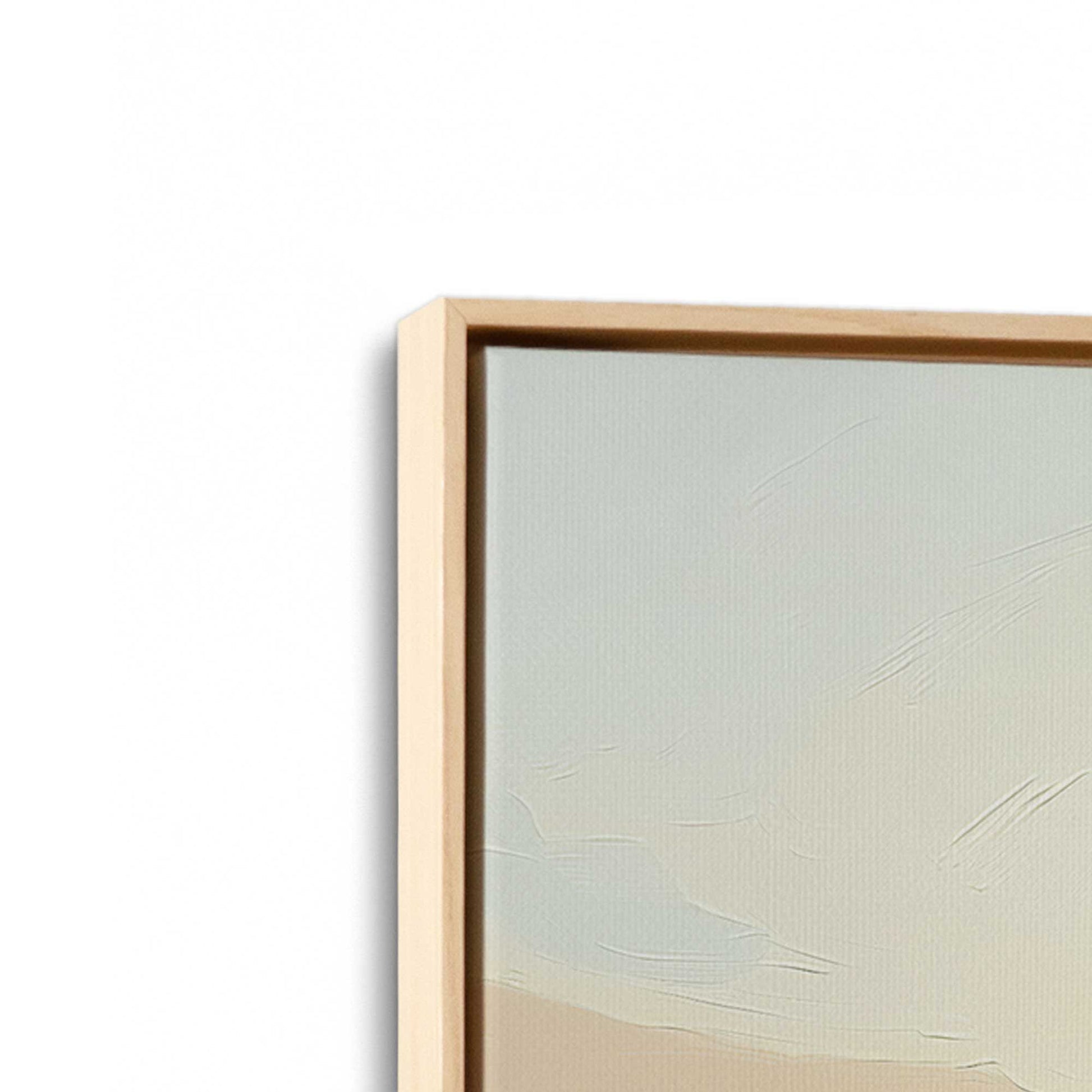 [Color:American Maple], Picture of art in a American Maple frame at an angle