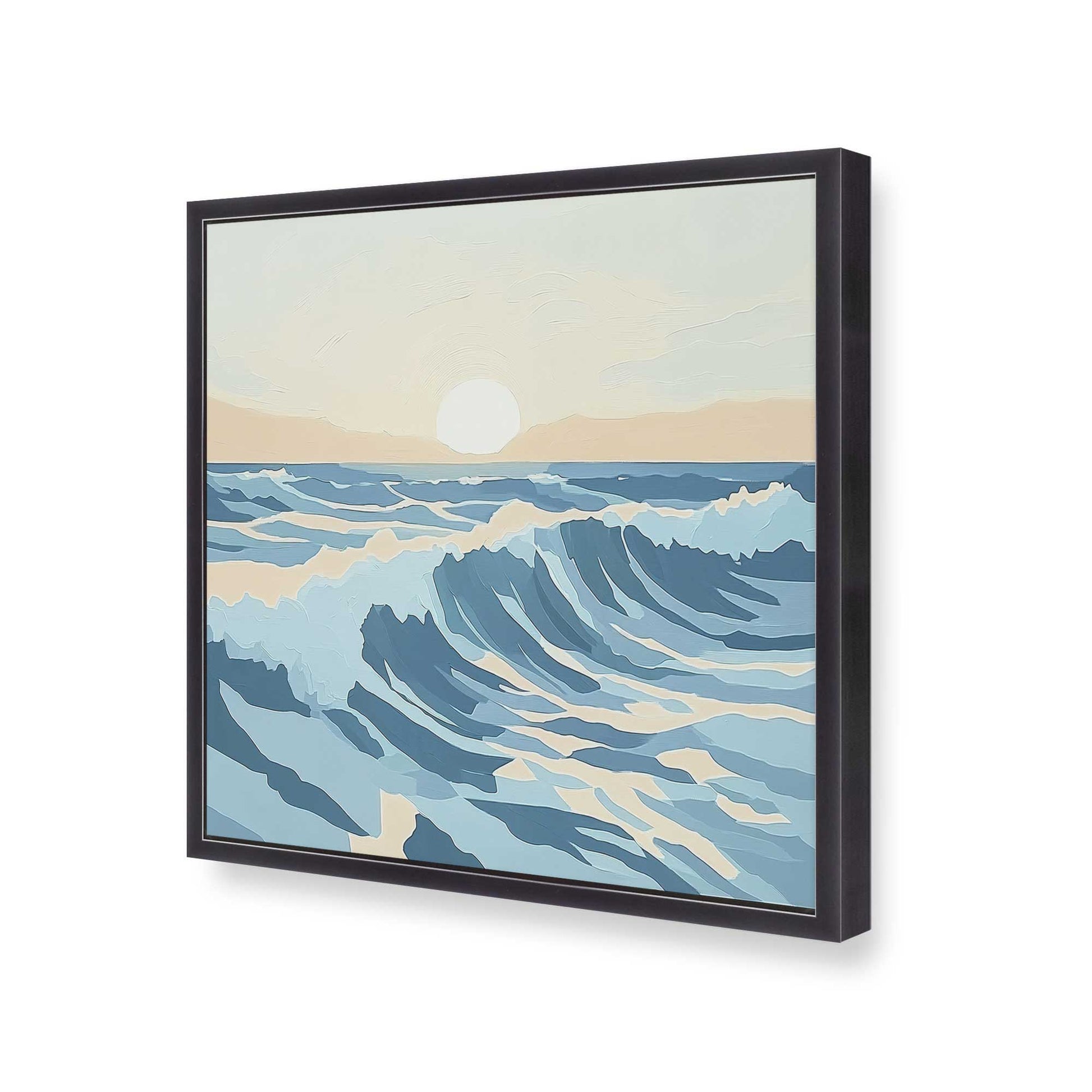 [Color:Weathered Zinc], Picture of art in a Weathered Zinc frame at an angle