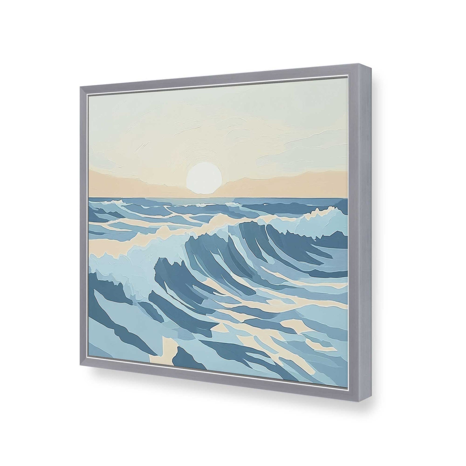 [Color:Polished Chrome], Picture of art in a Polished Chrome frame at an angle