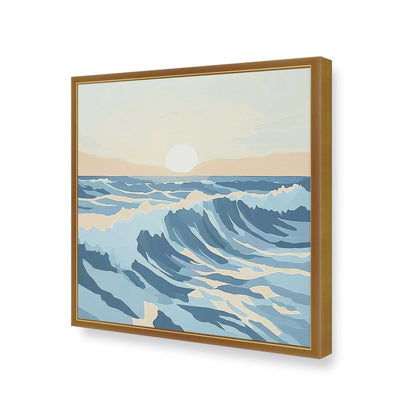 [Color:Polished Gold], Picture of art in a Polished Gold frame at an angle