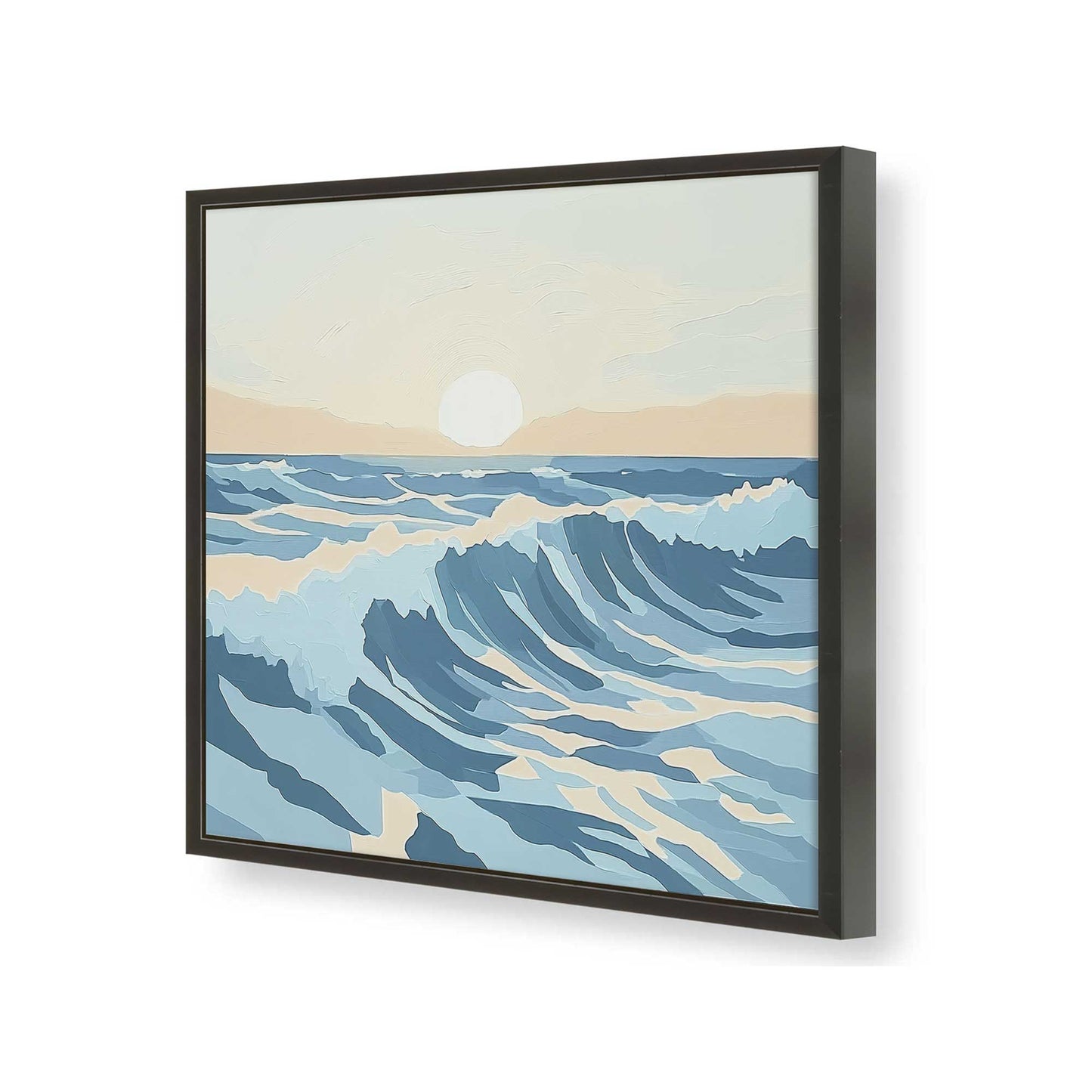 [Color:Satin Black], Picture of art in a Satin Black frame at an angle
