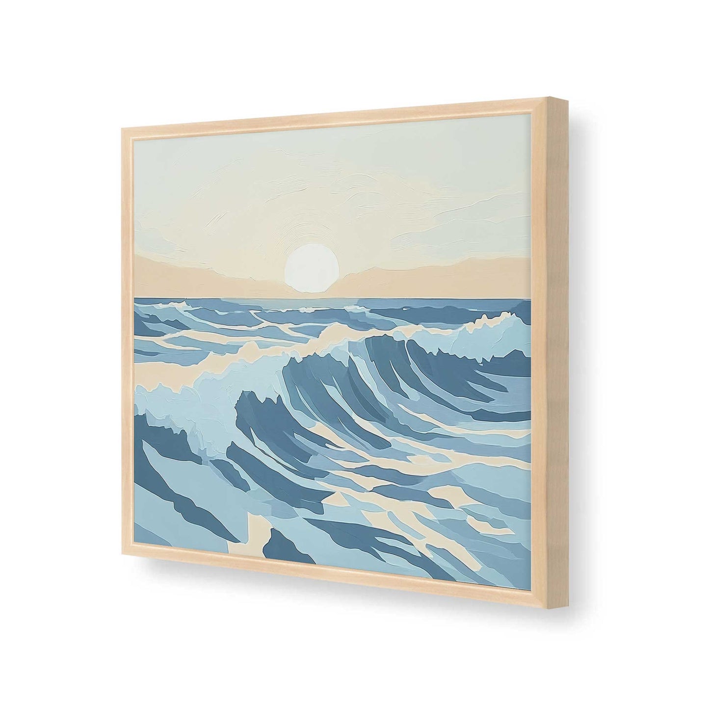 [Color:Raw Maple], Picture of art in a Raw Maple frame at an angle