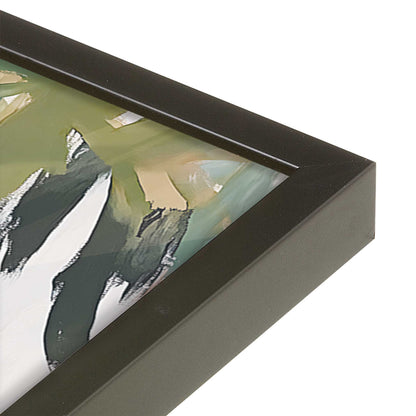 [Color:Satin Black], Picture of art in a Satin Black frame at an angle
