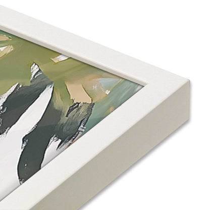 [Color:Opaque White], Picture of art in a Opaque White frame at an angle